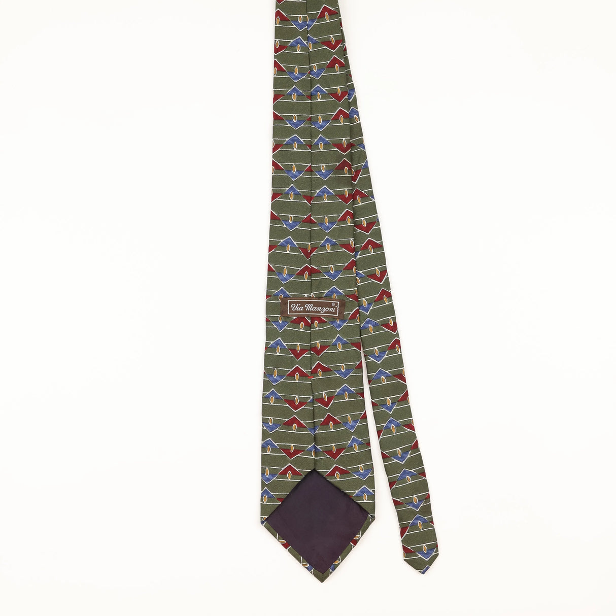 Back of Vintage 1990's Geometric Patterned Tie