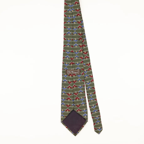 Back of Vintage 1990's Geometric Patterned Tie