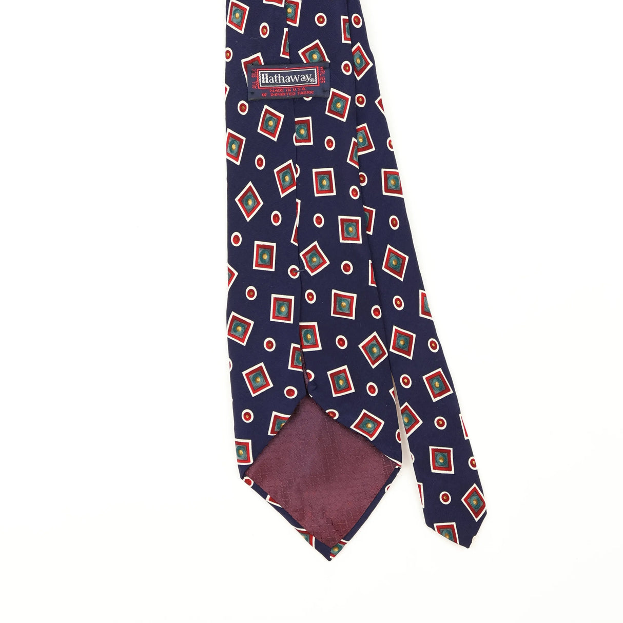 Back Back Detail of Vintage 1990's Geometric Patterned Tie