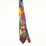 Back Back of Vintage 1990's WWF Animal Print Patterned Tie