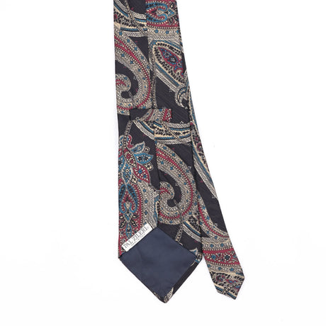 Back Back Detail of Vintage 1990's Pal Zileri Paisley Patterned Tie