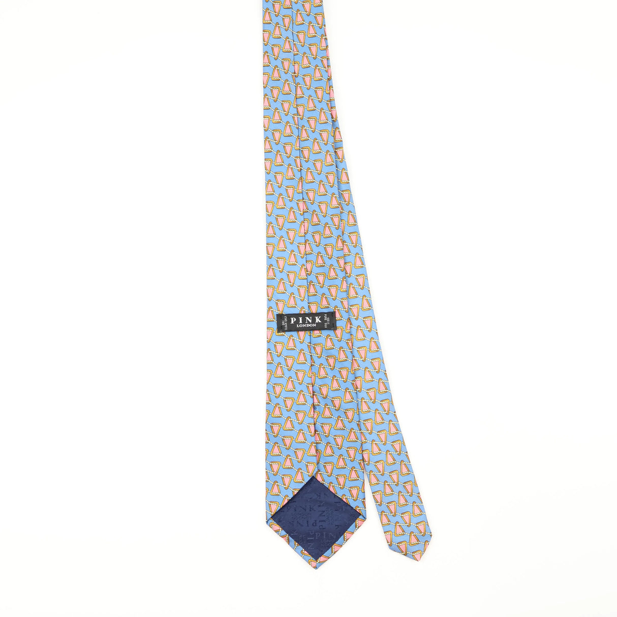 Back of Vintage 1990's Thomas Pink Geometric Patterned Tie