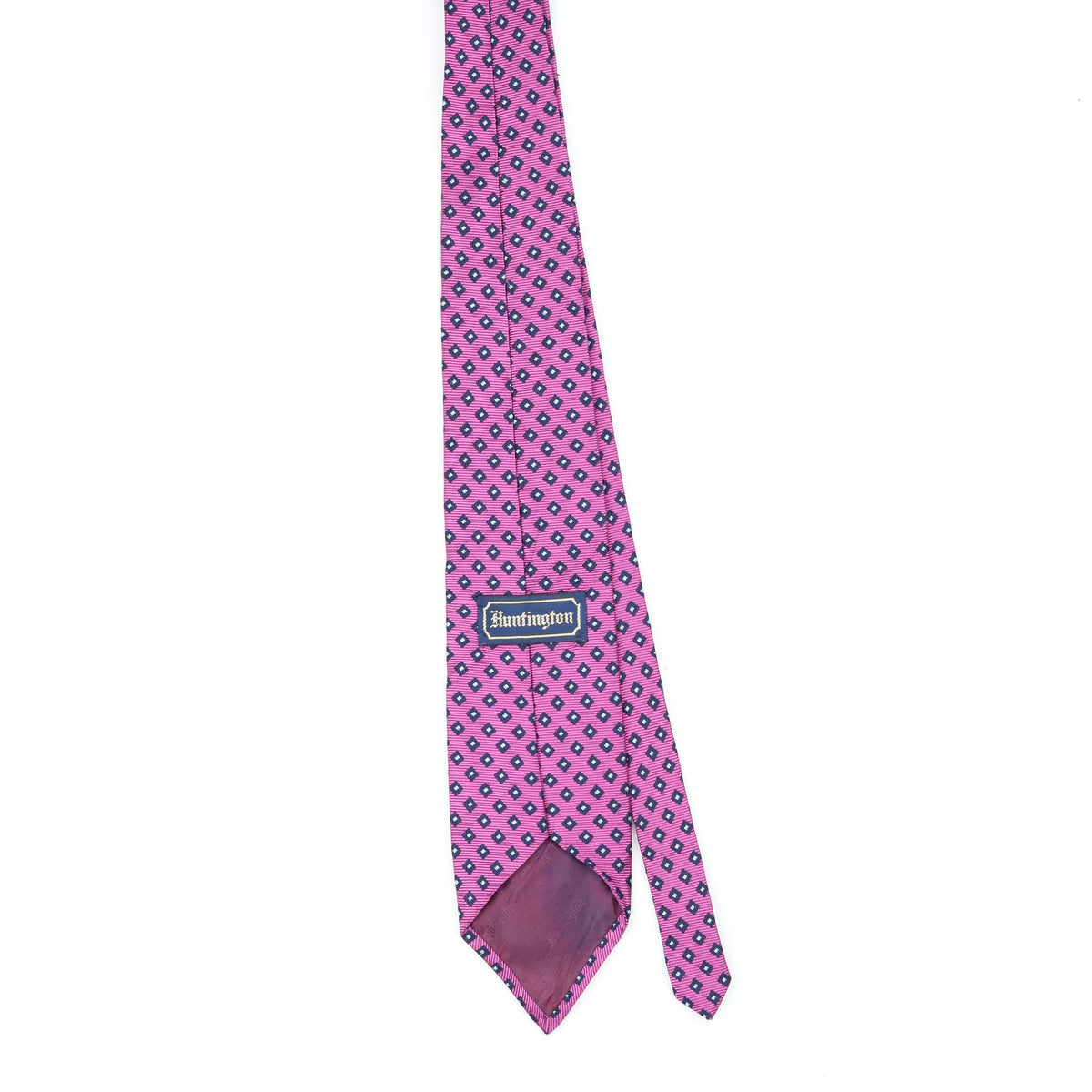 Back Back of Vintage 1990's Foulard Geometric Patterned Tie