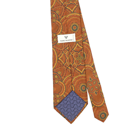 Back Back Detail of Vintage 1990's Mario Valentino Paisley Paisley Patterned Tie