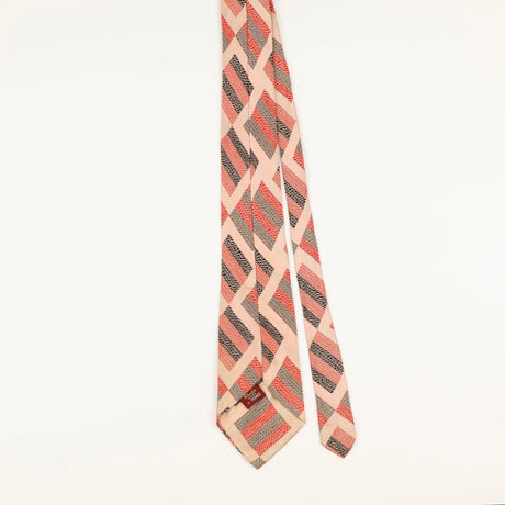 Back of Vintage 1980's Geometric Patterned Tie