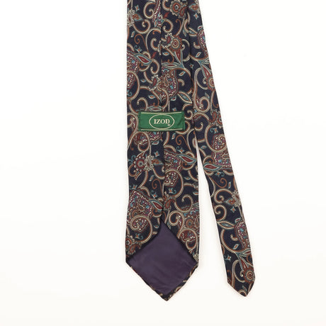 Back Detail of Vintage 1990's Izod Paisley Patterned Tie