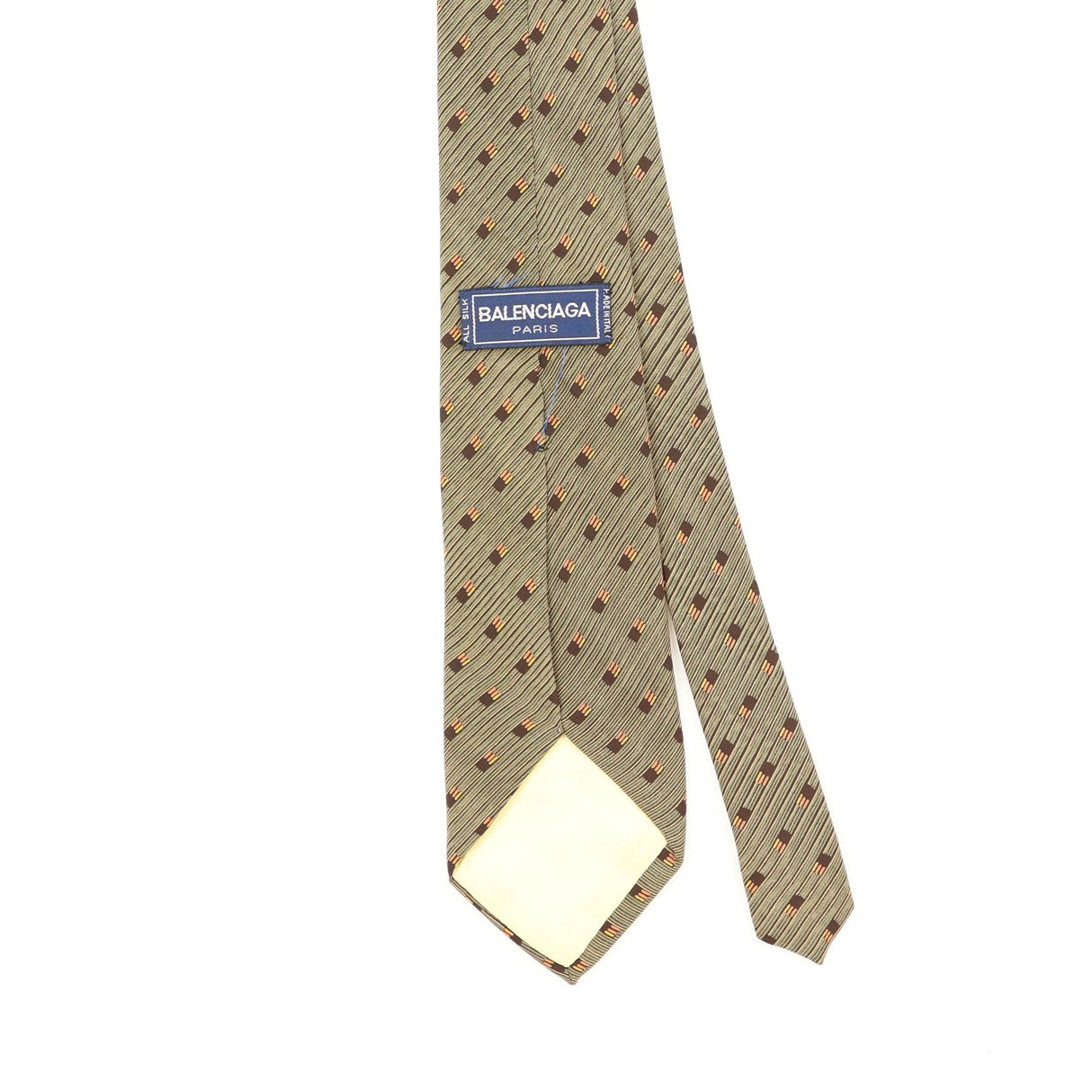 Back Back Detail of Vintage 1990's Balenciaga Geometric Patterned Tie