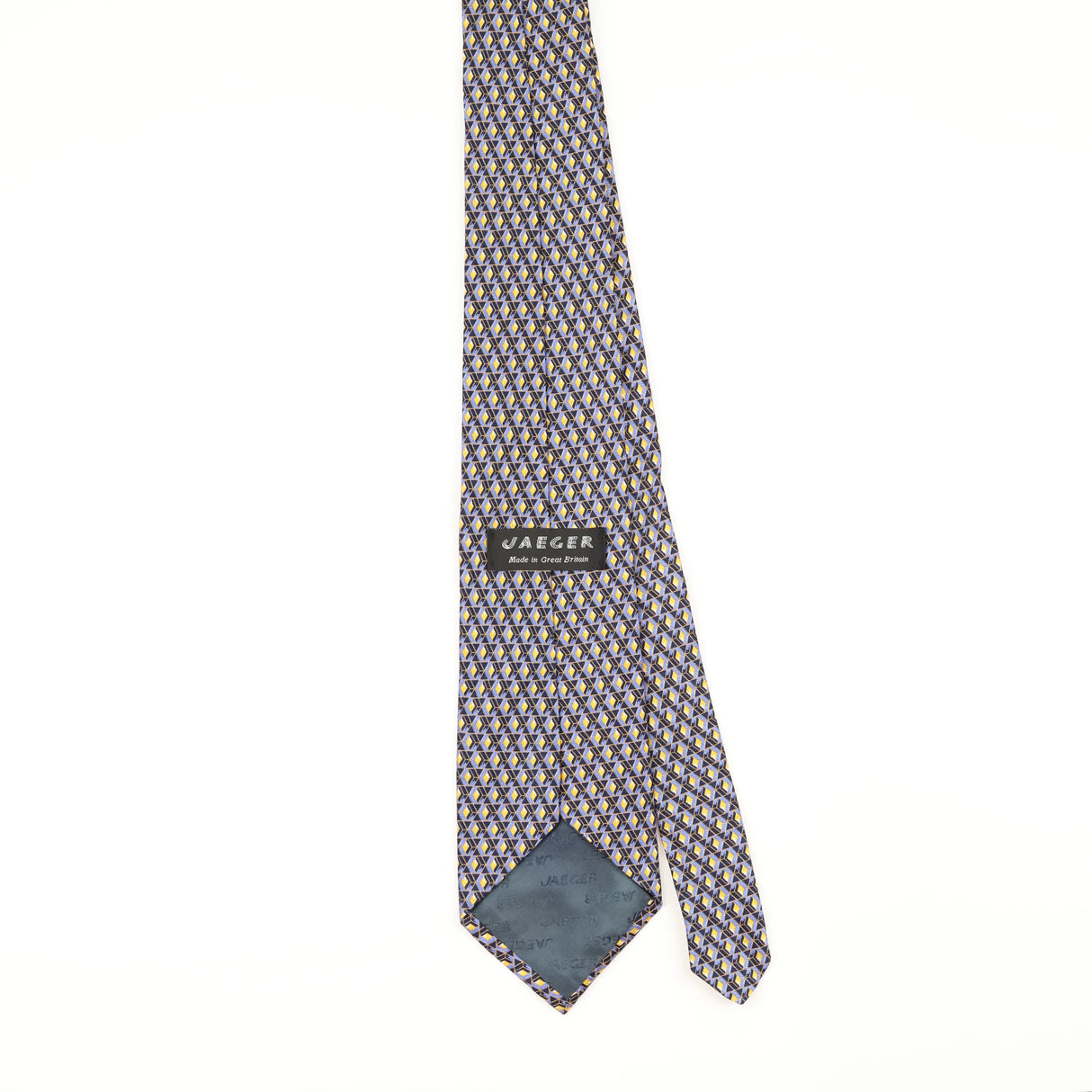 Back of Vintage 1990's Jaeger Geometric Patterned Tie