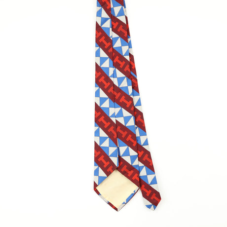 Back Back of Vintage 1980's Geometric Patterned Tie