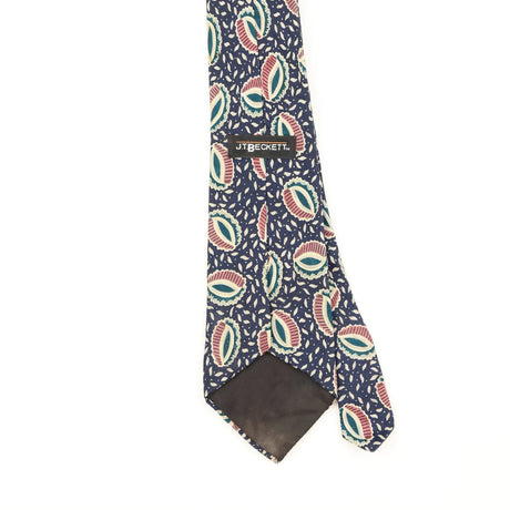 Back Detail of Vintage 1990's J.T. Beckett Geometric Patterned Tie