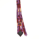 Back Back of Vintage Jerry Garcia Moon Mountains Abstract Patterned Tie