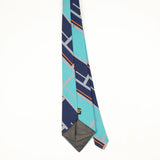 Back Back of Vintage 1970's Geometric Patterned Tie