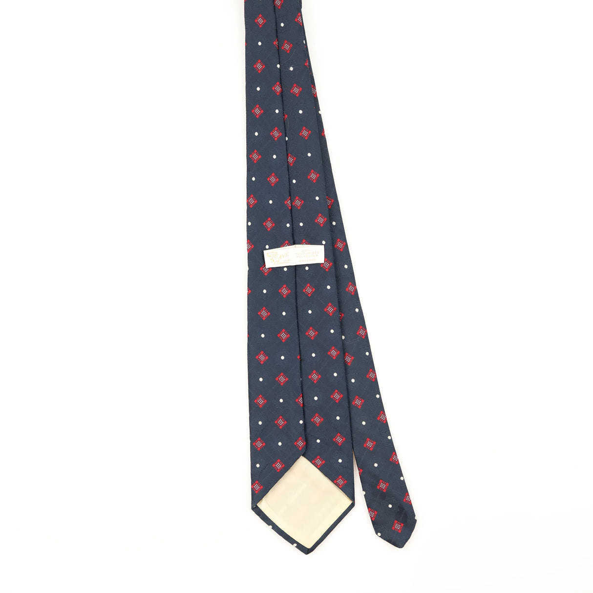 Back of Vintage 1980's Geometric Patterned Tie