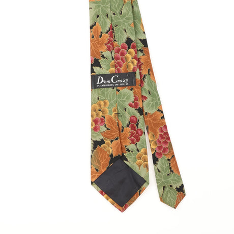 Back Detail of Vintage 1980's Floral Patterned Tie
