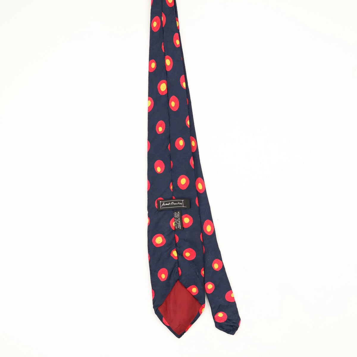 Back Back of Vintage 1990's Polka Dot Patterned Tie