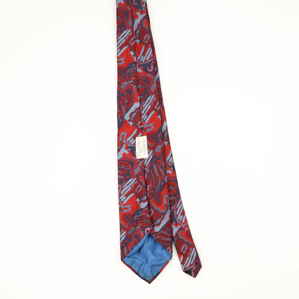 Back Back of Vintage 1980's Damon Abstract Patterned Tie