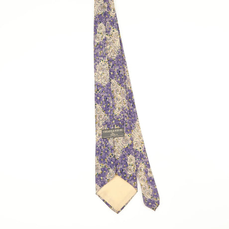 Back Back of Vintage 1990's Tie Rack Grapes Floral Patterned Tie