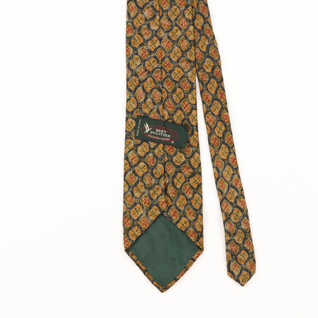 Back Detail of Vintage 1990's Bert Pulitzer Geometric Patterned Tie