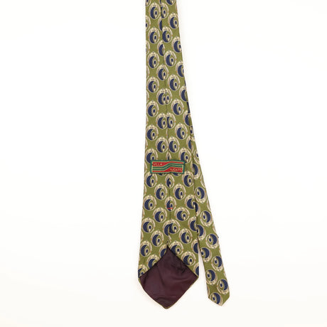 Back of Vintage 1990's Bugatti Geometric Patterned Tie