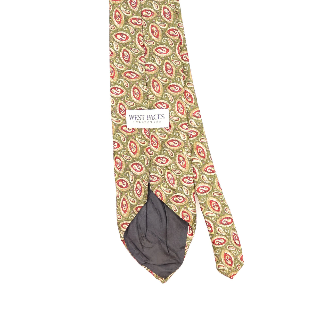 Back Back Detail of Vintage Paisley Patterned Tie