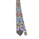 Back Back of Vintage 1990's Disney Mickey Mouse Cartoon Patterned Tie