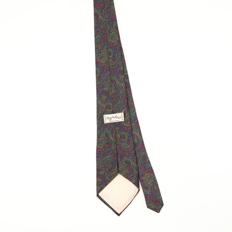 Back Back of Vintage 1990's Paisley Paisley Patterned Tie