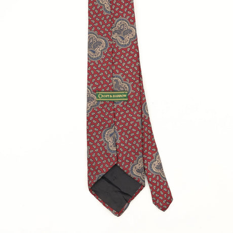 Back Back Detail of Vintage 1990's Croft & Barrow Paisley Patterned Tie