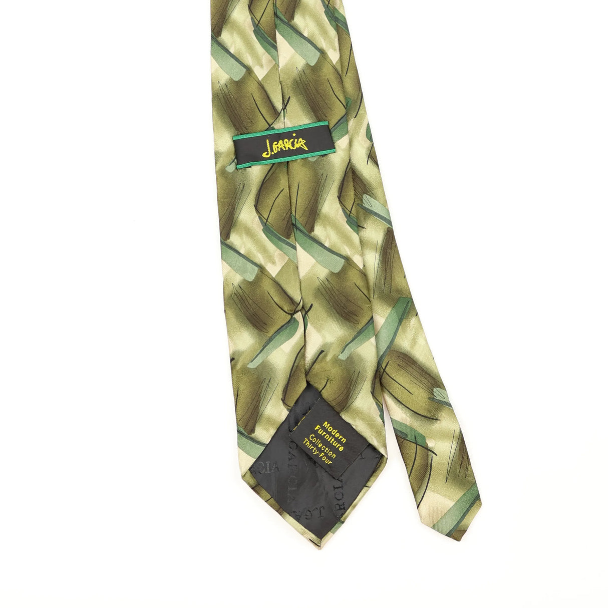 Back Back Detail of Vintage Jerry Garcia Modern Furniture Abstract Patterned Tie