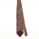 Back of Vintage 1990's Burberry Paisley Patterned Tie