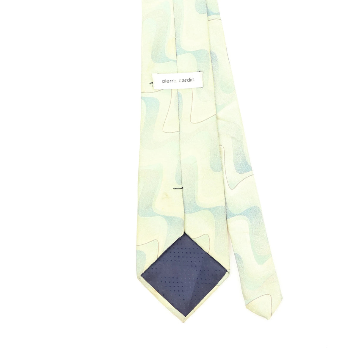 Back Back Detail of Vintage 1990's Pierre Cardin Waves Abstract Patterned Tie