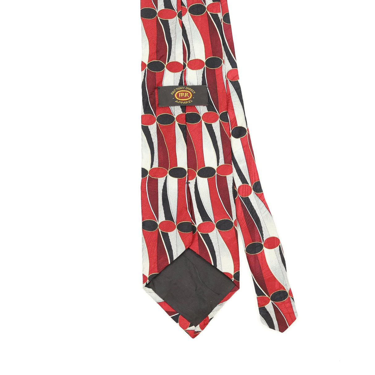 Back Back Detail of Vintage 1990's Geometric Patterned Tie