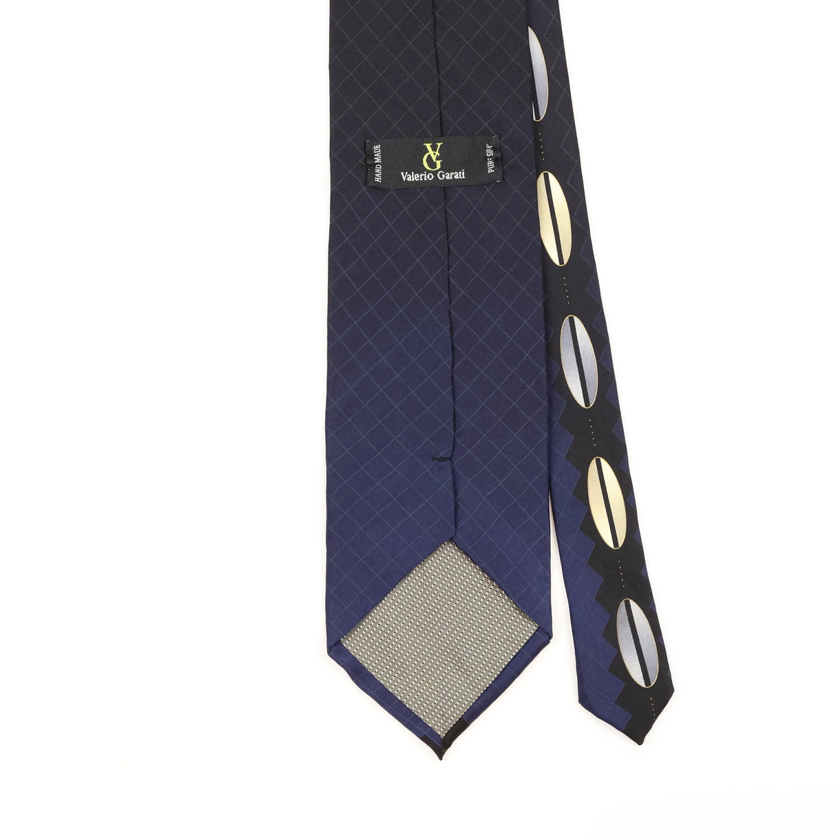 Back Detail of Vintage 1990's Geometric Patterned Tie
