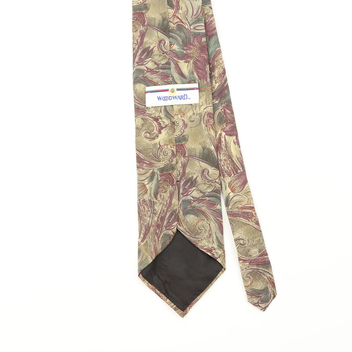 Back Detail of Vintage Floral Patterned Tie