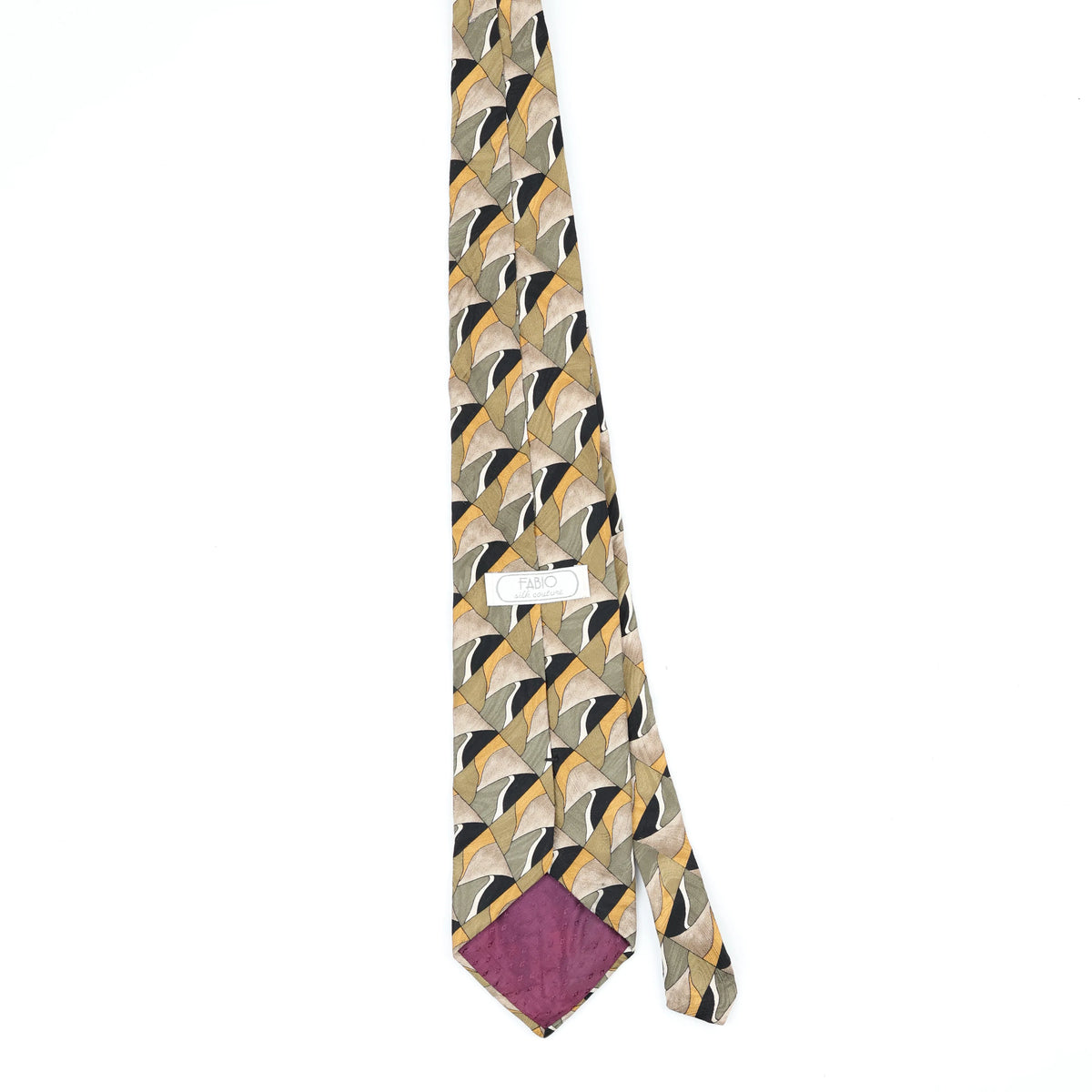 Back Back of Vintage 1990's Geometric Patterned Tie