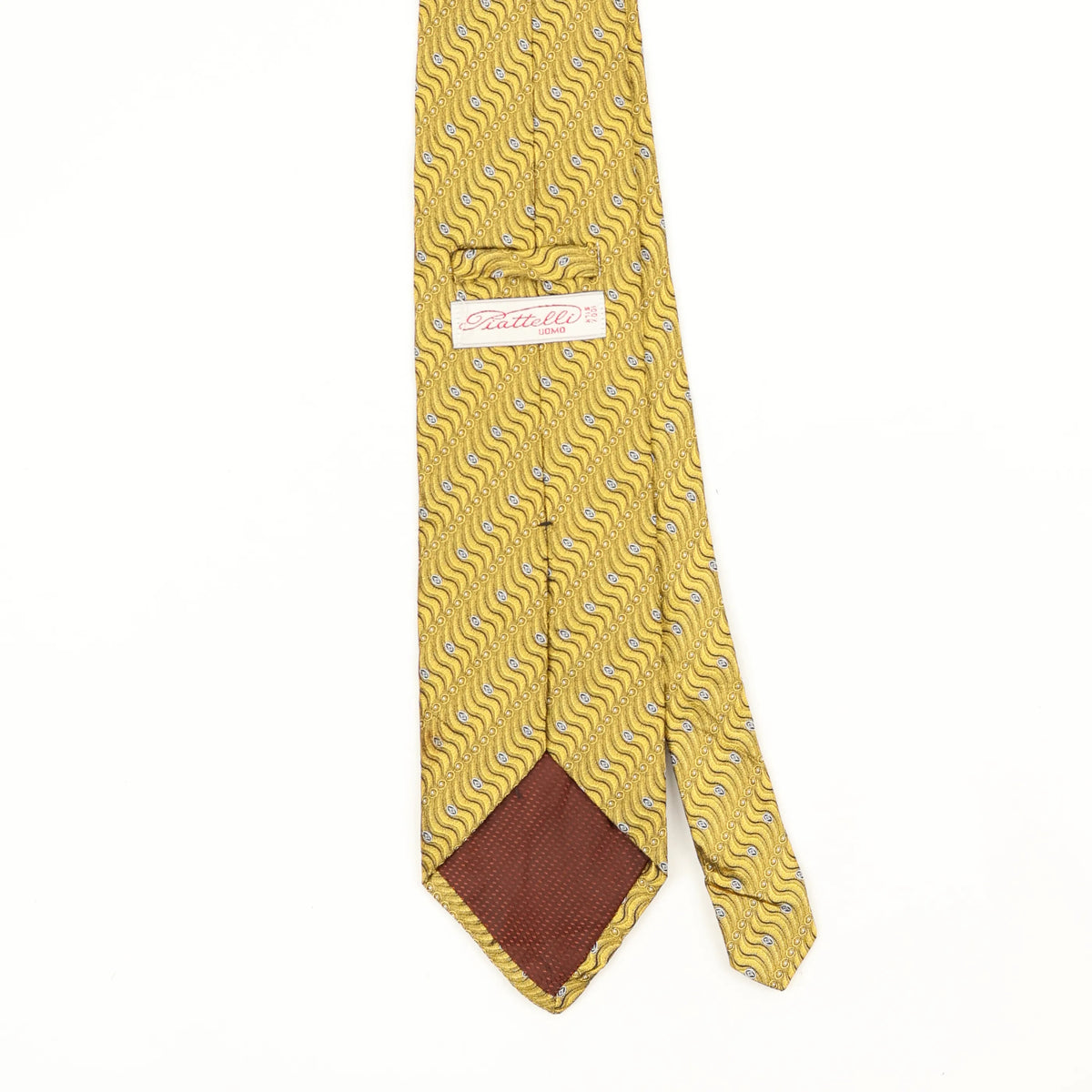 Back Back Detail of Vintage 1990's Waves Geometric Patterned Tie