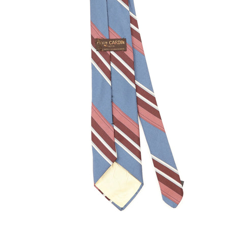Back Detail of Vintage 1980's Pierre Cardin Striped Patterned Tie