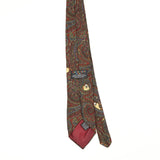 Back Back of Vintage 1990's Looney Tunes Tazmanian Devil Paisley Patterned Tie