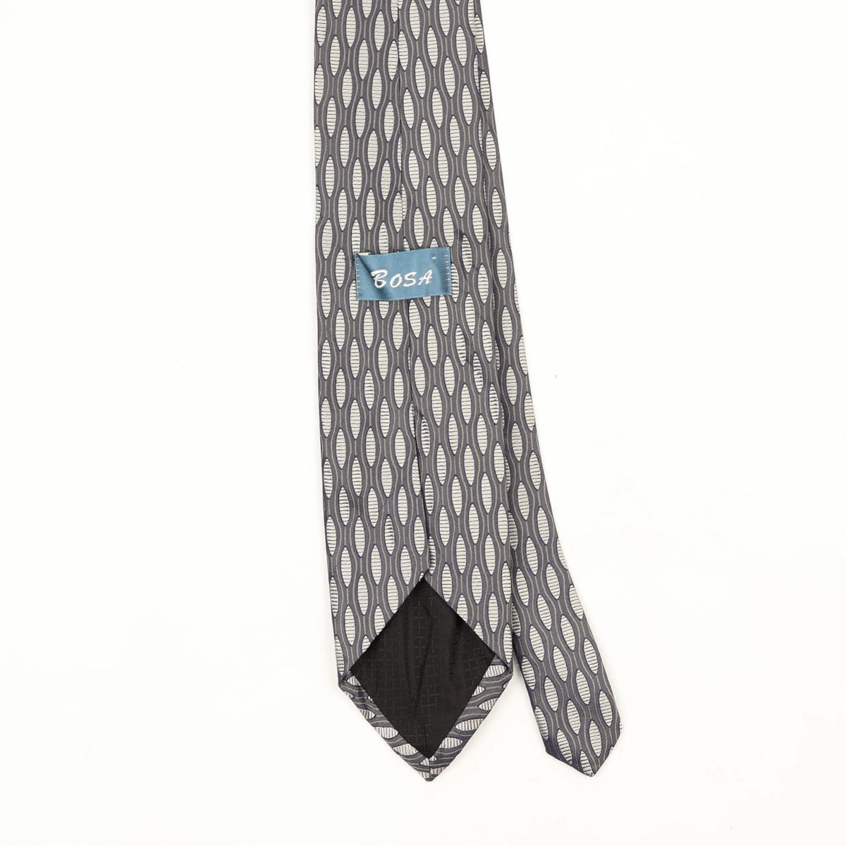 Back Back Detail of Vintage 1990's Ovals Geometric Patterned Tie