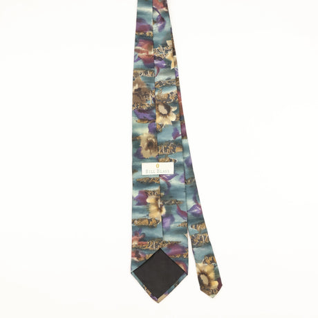 Back of Vintage 1990's Bill Blass Abstract Patterned Tie
