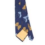 Back Back Detail of Vintage 1980's Butterfly Animal Print Patterned Tie