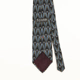 Back Detail of Vintage 1990's Zylos Geometric Patterned Tie