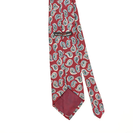Back Back Detail of Vintage 1990's Paisley Patterned Tie