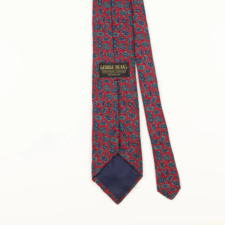 Back Detail of Vintage 1990's Paisley Patterned Tie