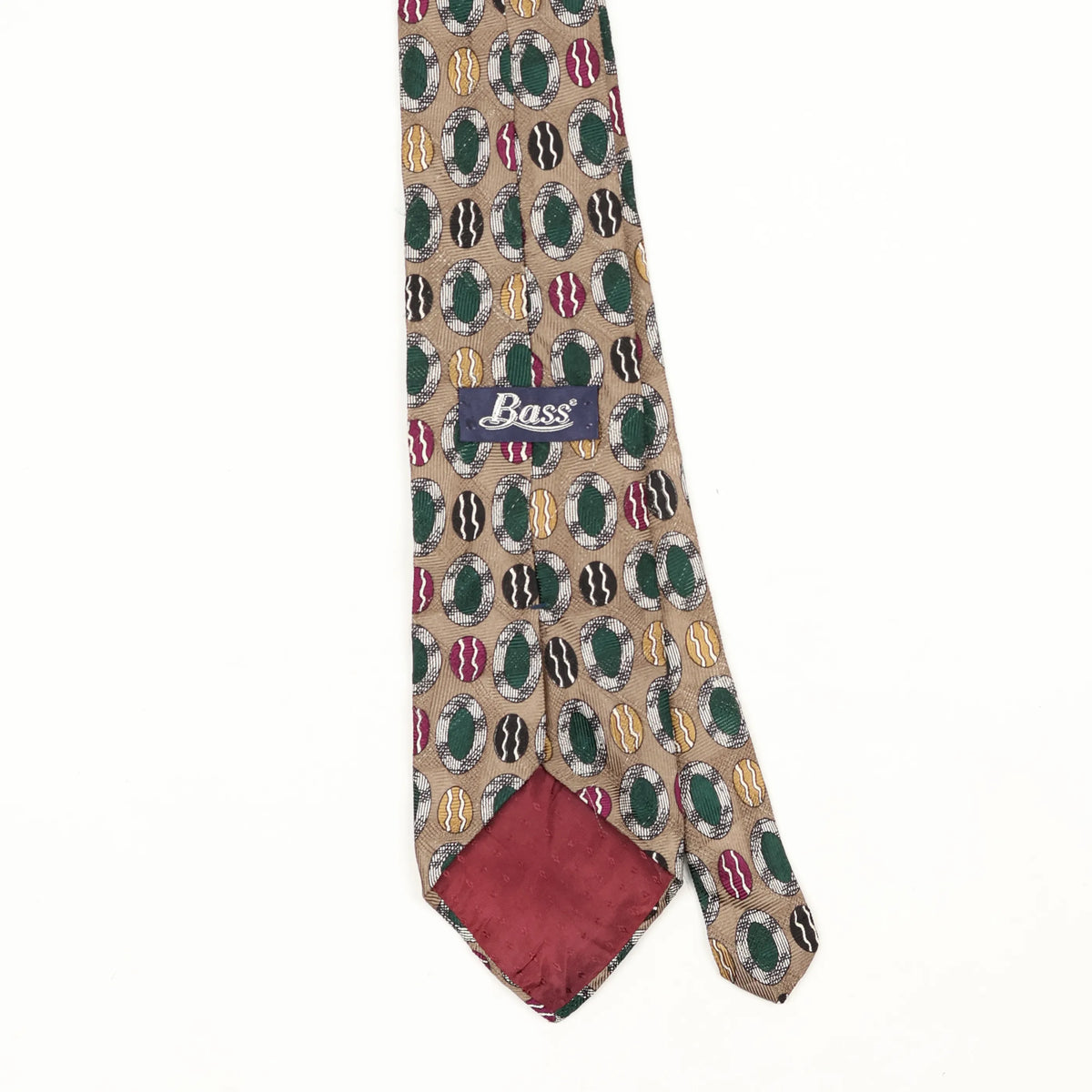 Back Back Detail of Vintage 1990's Geometric Patterned Tie