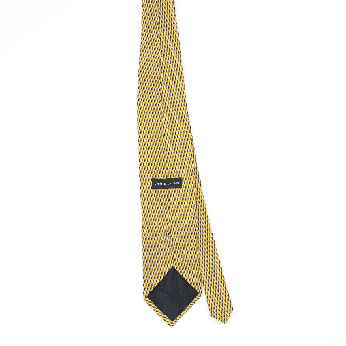Back Back of Vintage 1990's Cubes Geometric Patterned Tie