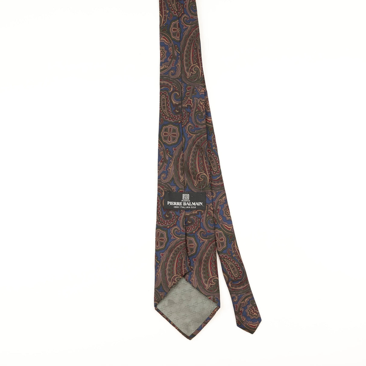 Back of Vintage 1990's Pierre Balmain Paisley Patterned Tie