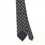 Back Back Detail of Vintage 1990's Ermenegildo Zegna Geometric Patterned Tie