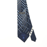 Back Back Detail of Vintage 1980's Lanvin Geometric Patterned Tie