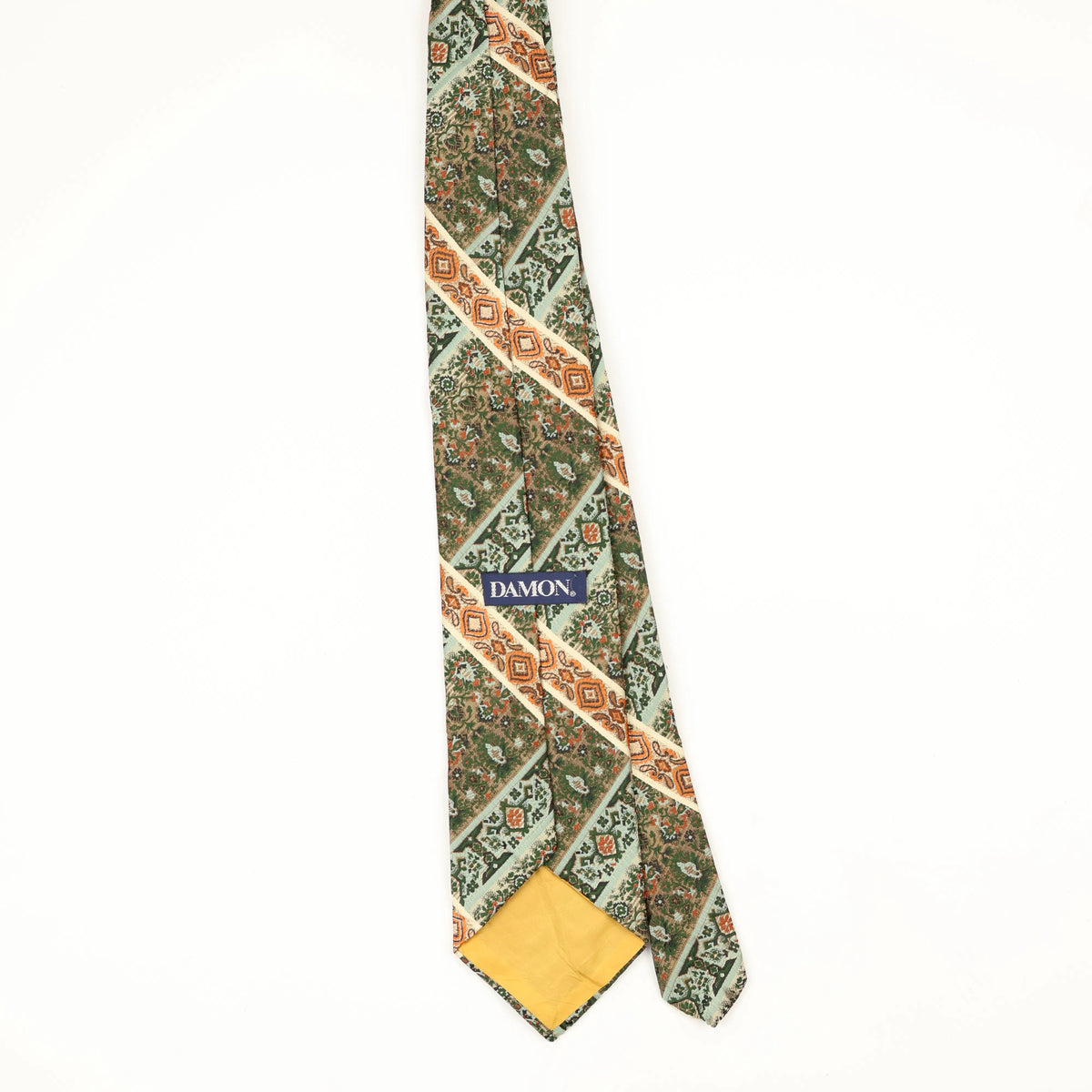 Back Back of Vintage 1980's Damon Geometric Patterned Tie