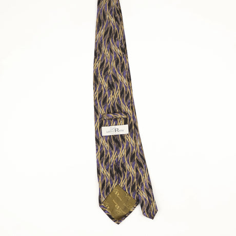 Back Back of Vintage 1990's Waves Geometric Patterned Tie